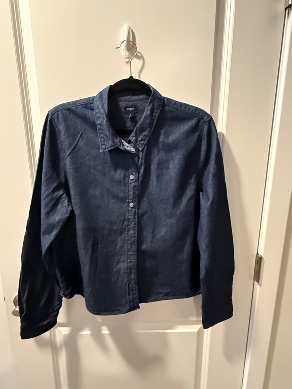 J. Crew Factory Navy Blue Button-Down Shirt